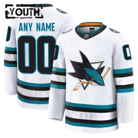 Maillot de Hockey San Jose Sharks Personnaliser Fanatics Premium 2024-25 Blanc Extérieur - Enfant